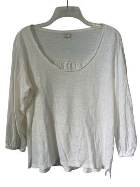 Poetry Linen Top US 6 Ivory